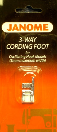 3 Way Cording Foot (5mm Machines) Janome