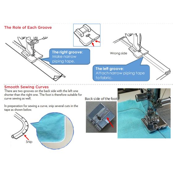 Janome Piping Foot (Narrow)